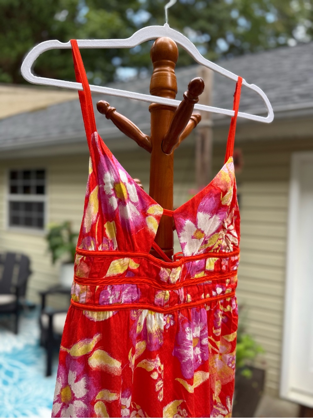 Free People Red Floral Maxi Dress - Picture 9 of 12